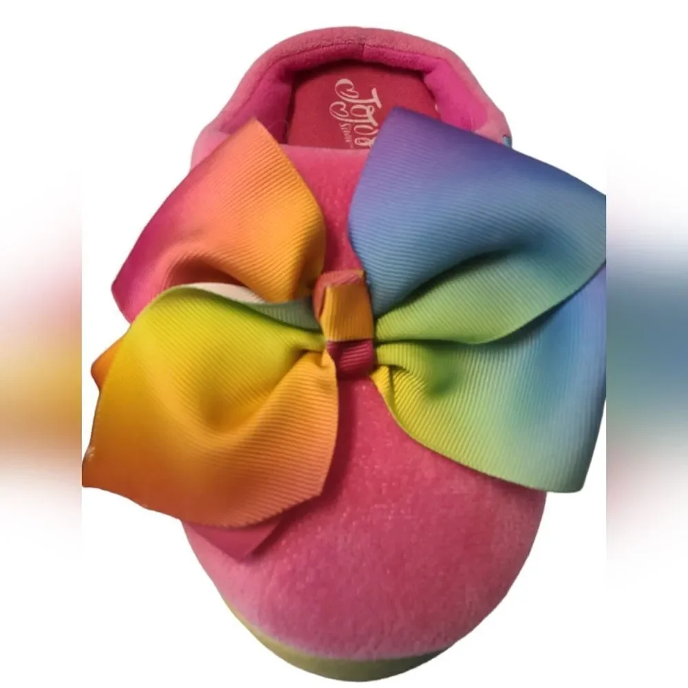 Jojo Cozy‎ Slippers With Bows sz 2-3